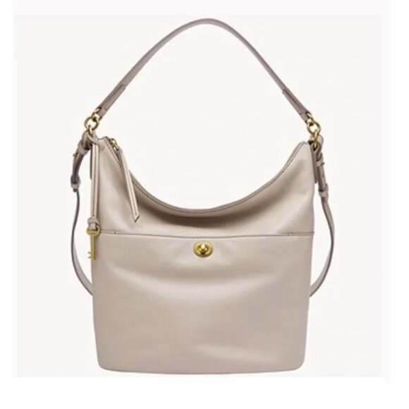 FOSSIL Talulla Hobo Purse Satchel Graystone Bag NEW NWOT - Picture 1 of 10